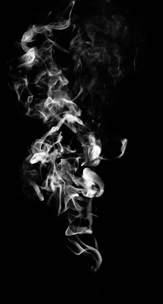 White fantasy smoke on black background — Stock Photo, Image