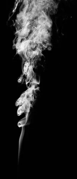 Fantasia bianca fumo su sfondo nero — Foto Stock