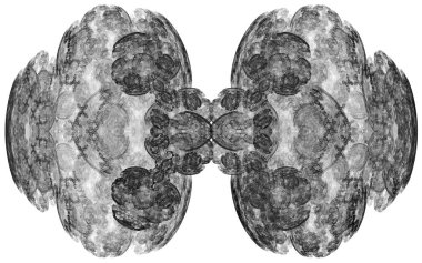 Tek renkli soyut fraktal illüstrasyon