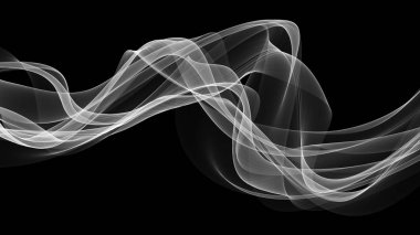 Beyaz duman gibi 3d render dalgalar bakmak