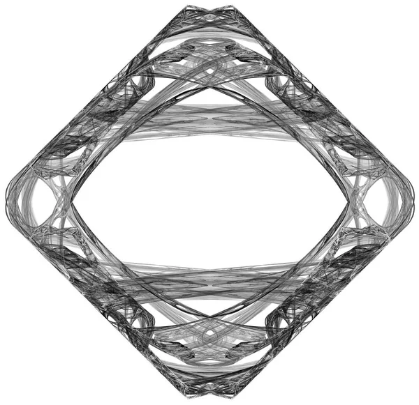 Ilustración fractal abstracta monocromática — Foto de Stock