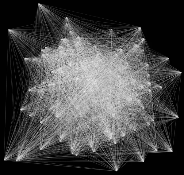 Illustrazione 3D della struttura di connessione geometrica del sheme — Foto Stock