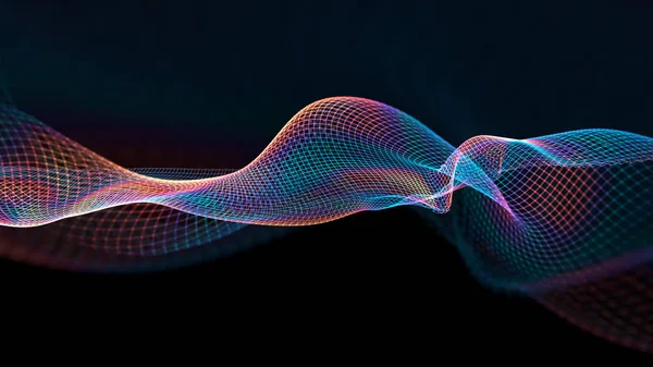 Structure des ondes abstraites arrière-plan scientifique — Photo