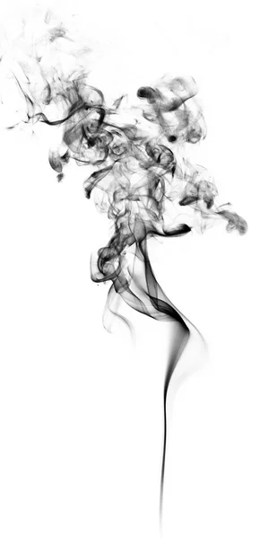 Černý kouř na bílém pozadí fantasy — Stock fotografie