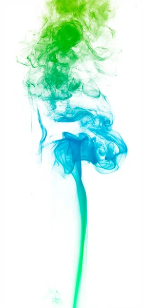Colorful fantasy smoke on white background — Stock Photo, Image