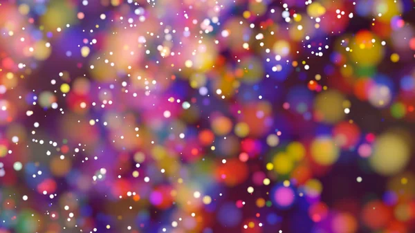 Beautiful colorful bokeh blurred background defocused lights — Stock Photo, Image