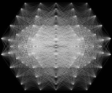 3D geometrik sheme bağlantı yapısının resmini