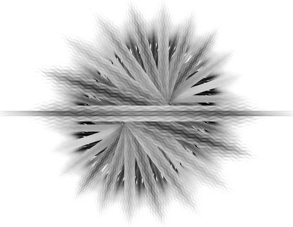 Monochroom abstract fractal illustratie — Stockfoto