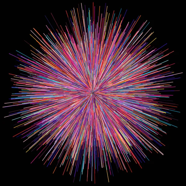 花火の光の抽象的な爆発バースト — ストック写真