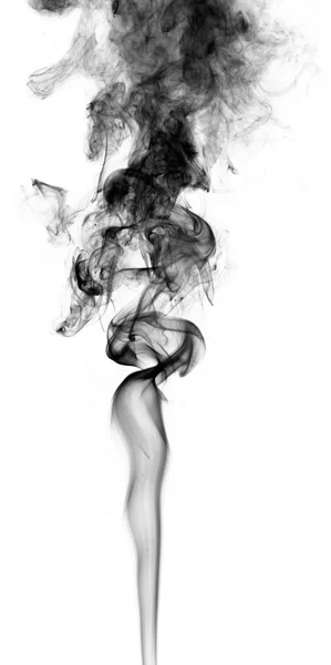 Black fantasy smoke on white background — Stock Photo, Image