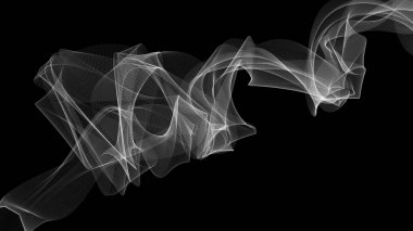 rüzgarda 3D render peçe