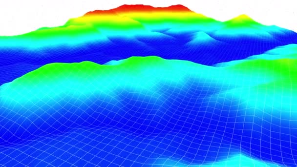 Imágenes 3D de la estructura de la superficie del terreno — Vídeos de Stock