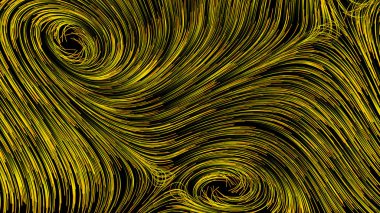 curl satırları süsleme yüzey 3D çizimi