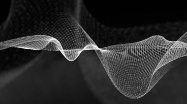 3D soyut dalga yapısı bilimsel arka plan resmi