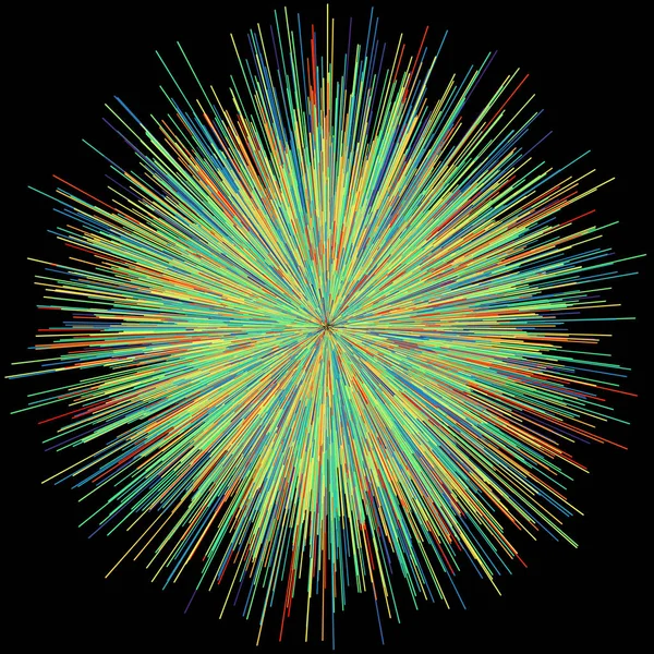 Abstract explosion burst of fireworks light