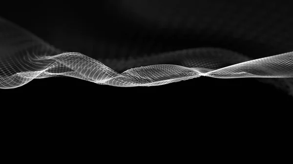3d ілюстрація абстрактної структури хвилі наукового фону — стокове фото