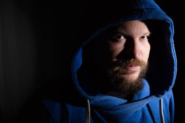 Katı bir başlık portre orta yaşlı adam sakallı