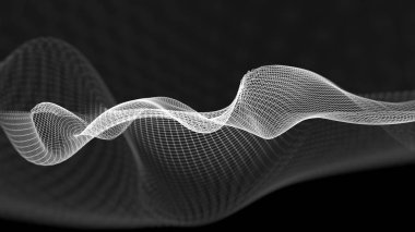 3D soyut dalga yapısı bilimsel arka plan resmi