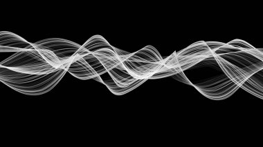 Beyaz dalgalar göz duman gibi 3D çizimi