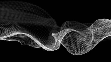 3D soyut dalga yapısı bilimsel arka plan resmi