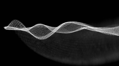 3D soyut dalga yapısı bilimsel arka plan resmi