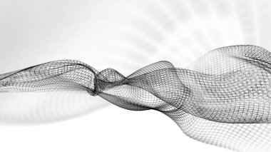 3D soyut dalga yapısı bilimsel arka plan resmi