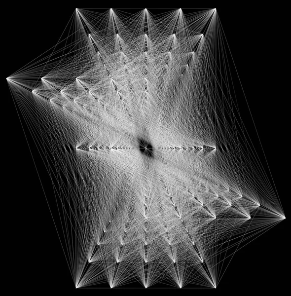 3D-s illusztráció geometriai párbeszédpanelből kapcsolat szerkezet — Stock Fotó