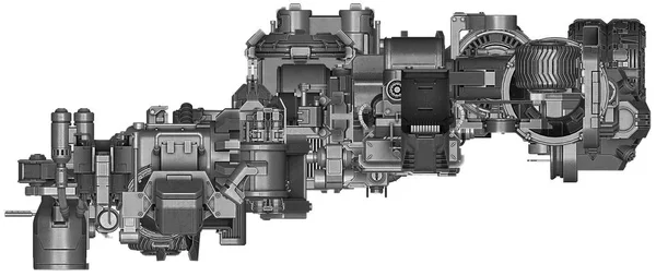 3D illustratie van abstracte industriële materieeltechnologie — Stockfoto