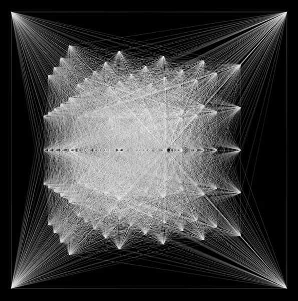 3D ілюстрація геометричної схеми з'єднання структури — стокове фото
