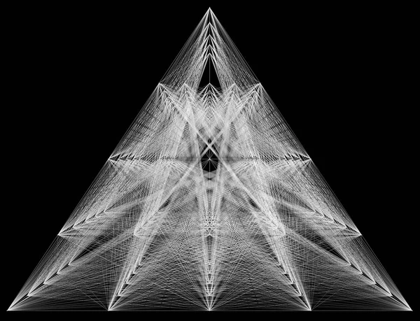 3D ілюстрація геометричної схеми з'єднання структури — стокове фото