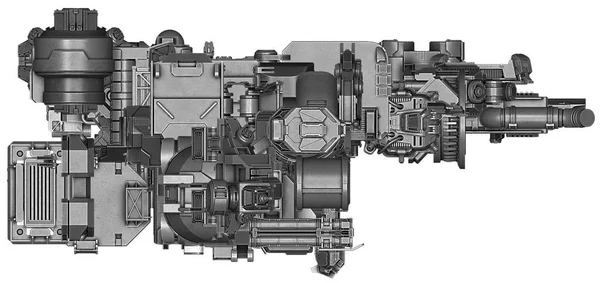 3d illustration of abstract industrial equipment technology — Stock Photo, Image