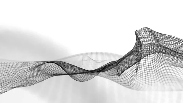 抽象的な波構造科学的背景の 3 d イラストレーション — ストック写真