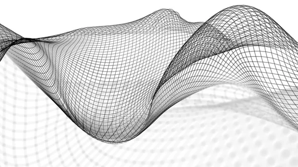 Illustration 3D de la structure des ondes abstraites fond scientifique — Photo