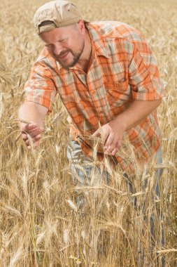 Çiftçi kap ayakta Field