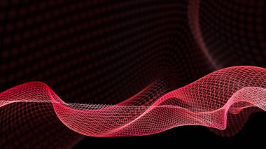 3D soyut dalga yapısı bilimsel arka plan resmi