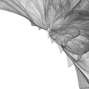 Tek renkli soyut fraktal illüstrasyon