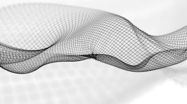 3D soyut dalga yapısı bilimsel arka plan resmi