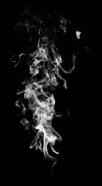 Weißer Fantasie Rauch auf schwarzem Hintergrund — Stockfoto