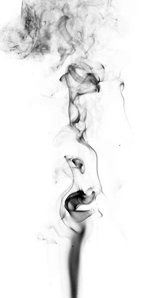 Negro fantasía humo sobre fondo blanco —  Fotos de Stock