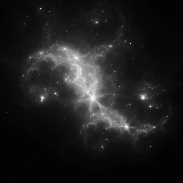 Abstrakte fraktale Illustration sieht aus wie Galaxien — Stockfoto