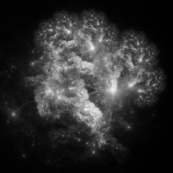 Abstraktní fraktální ilustrace vypadá jako galaxie — Stock fotografie