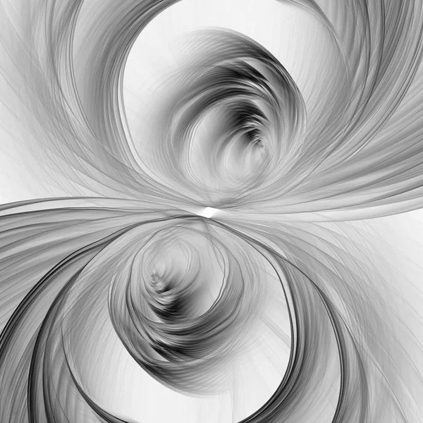 Monochroom abstract fractal illustratie — Stockfoto