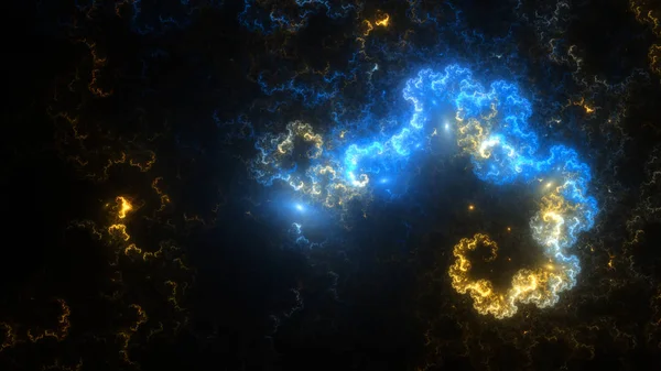 Absztrakt fraktál illusztráció úgy néz ki, mint a galaxisok — Stock Fotó
