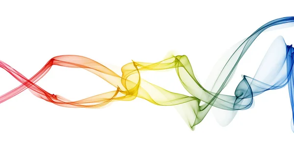 Illustrazione 3d di onde colorate sembrano fumo — Foto Stock