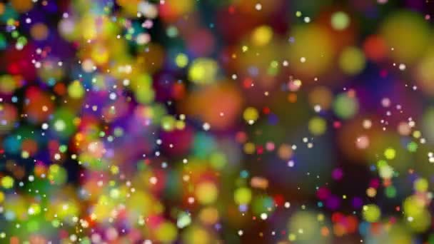 Beautiful colorful bokeh blurred background defocused lights — Stock Video
