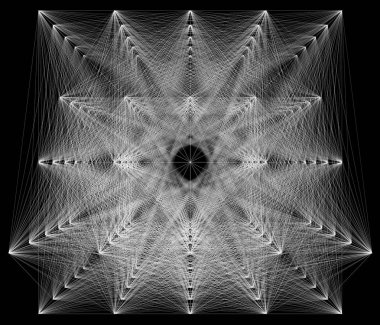 3D geometrik sheme bağlantı yapısının resmini