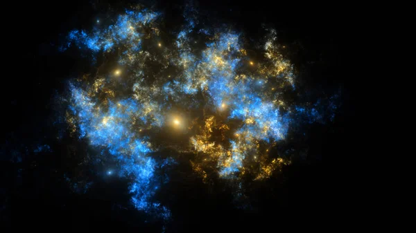 Illustration fractale abstraite ressemble à des galaxies — Photo