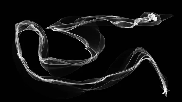 3d illustration of white waves look like smoke — Stock Photo, Image