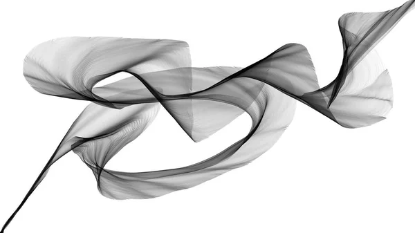 3D иллюстрация черных волн выглядит как дым — стоковое фото
