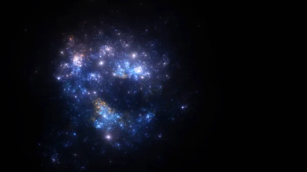 Illustration fractale abstraite ressemble à des galaxies — Photo